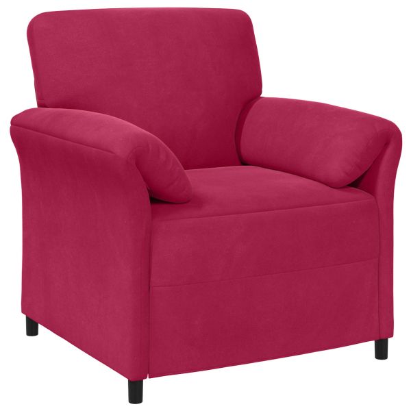Диван с едно seating Виненочервен 88 x 83 x 95 см Кадифе