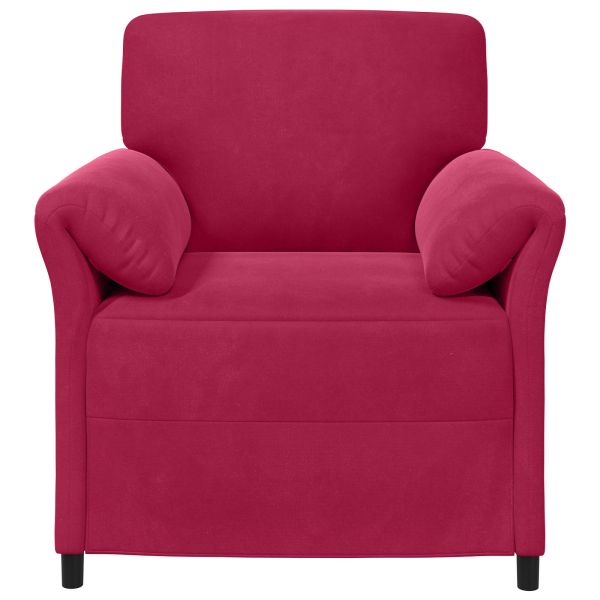 Диван с едно seating Виненочервен 88 x 83 x 95 см Кадифе