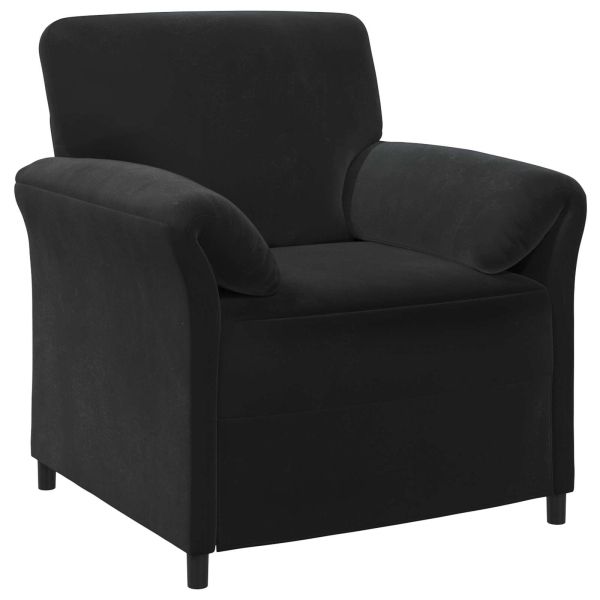 Диван с едно seating Черно 88 x 83 x 95 см Кадифе