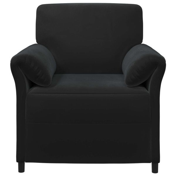 Диван с едно seating Черно 88 x 83 x 95 см Кадифе