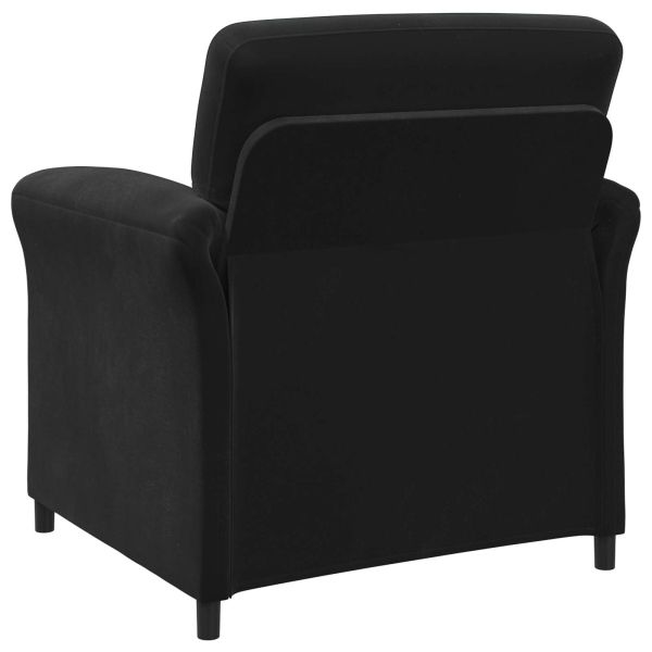 Диван с едно seating Черно 88 x 83 x 95 см Кадифе