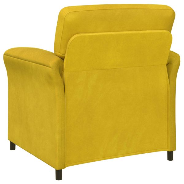 Диван с едно seating Жълто 88 x 83 x 95 см Кадифе
