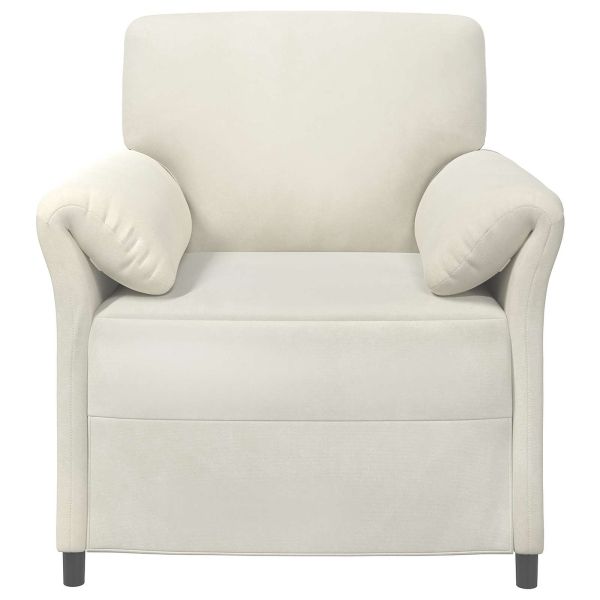 Диван с едно seating Кремаво 88 x 83 x 95 см Кадифе