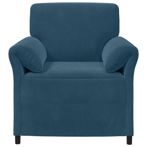 Диван с едно seating Синьо 88 x 83 x 95 см Кадифе