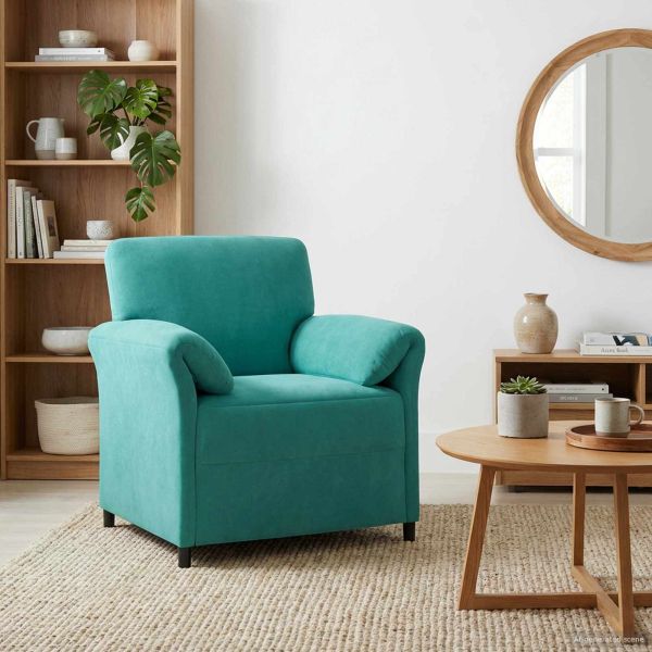Диван с едно seating Тюркоаз 88 x 83 x 95 см Кадифе