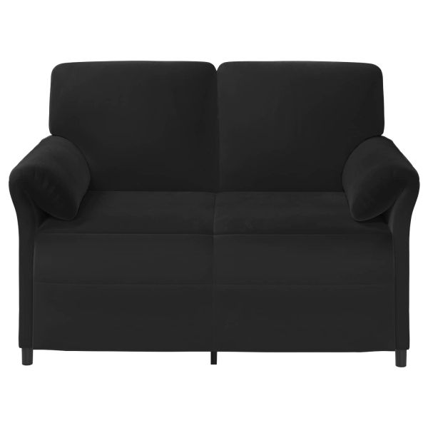 Двуместна софа Черно 138 x 83 x 95 см Кадифе