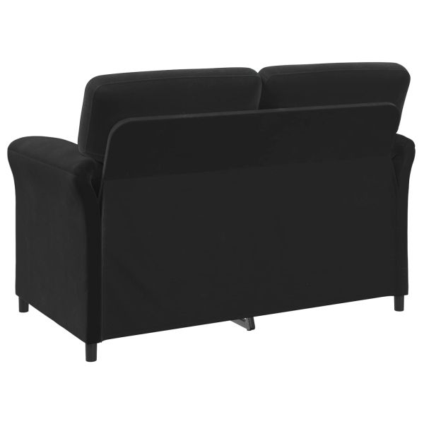 Двуместна софа Черно 138 x 83 x 95 см Кадифе