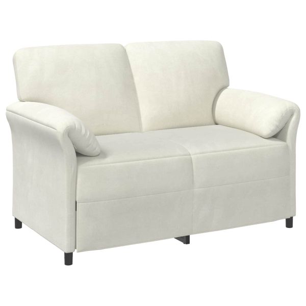Двуместна софа Кремаво 138 x 83 x 95 см Кадифе