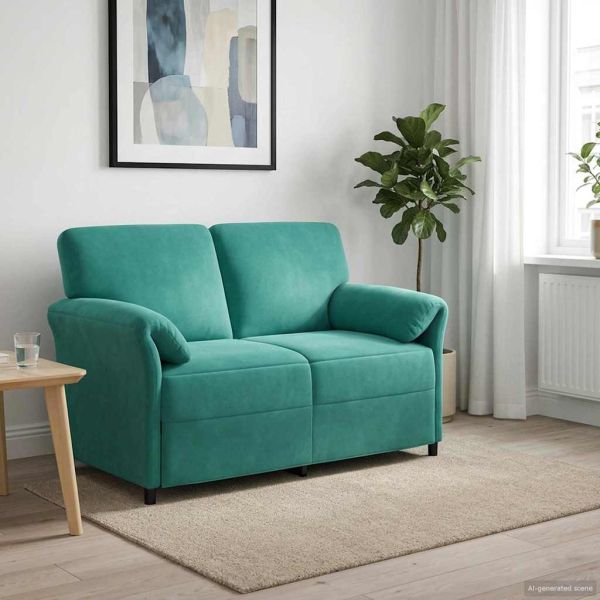 Двуместна софа Тюркоаз 138 x 83 x 95 см Кадифе