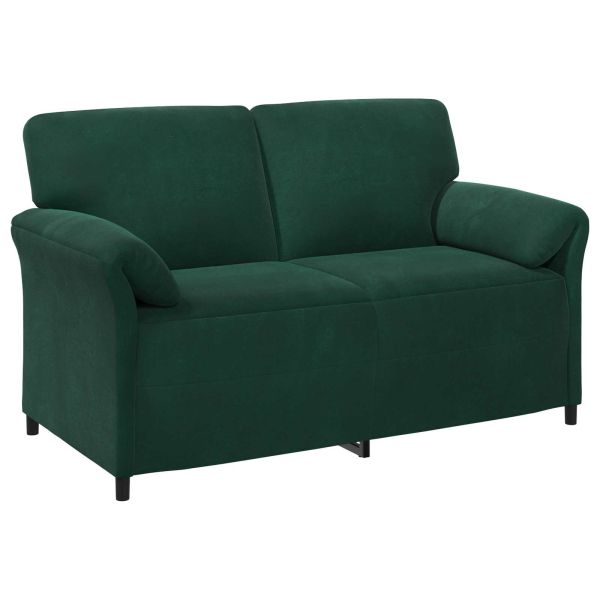 Двуместна софа Тъмнозелено 158 x 83 x 95 см Кадифе