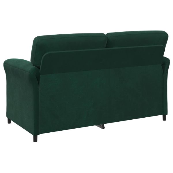 Двуместна софа Тъмнозелено 158 x 83 x 95 см Кадифе