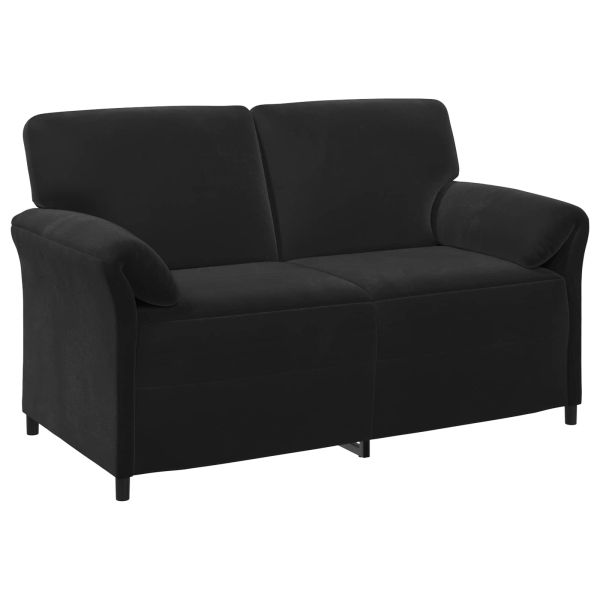 Двуместна софа Черно 158 x 83 x 95 см Кадифе
