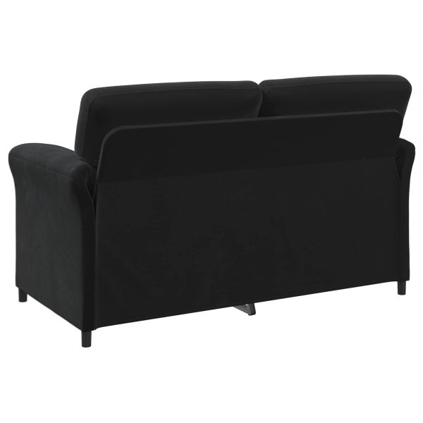 Двуместна софа Черно 158 x 83 x 95 см Кадифе