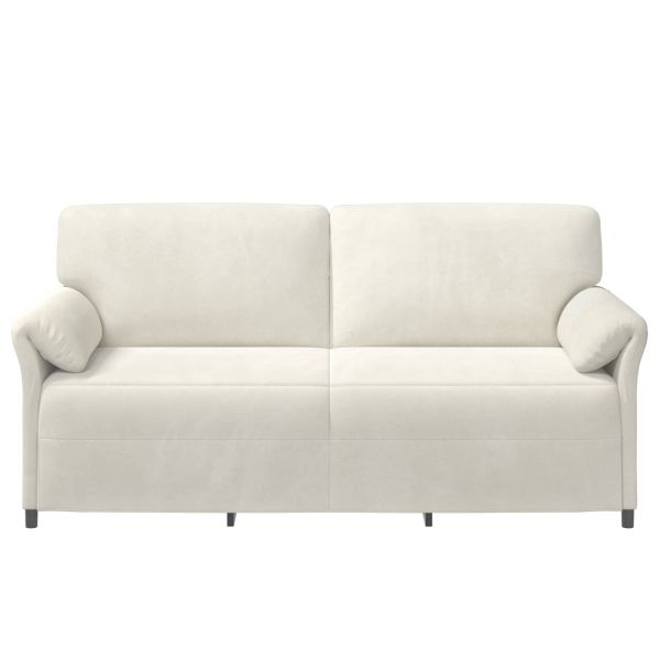 3-местен диван Кремаво 198 x 83 x 95 см Кадифе