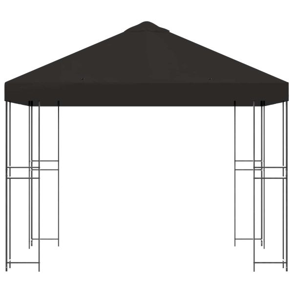 Шатра 3 x 3 m Антрацит Полиестер и стомана 190 gsm
