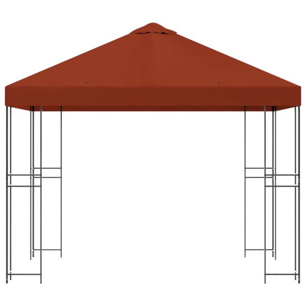 Шатра 3 x 3 m Теракота Полиестер и стомана 190 gsm