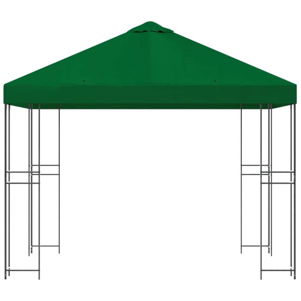 Шатра 3 x 3 m Зелено Полиестер и стомана 190 gsm