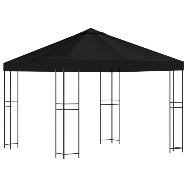 Шатра 3 x 3 m Черно Полиестер и стомана 190 gsm