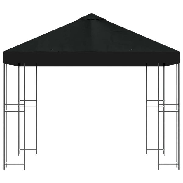 Шатра 3 x 3 m Черно Полиестер и стомана 190 gsm