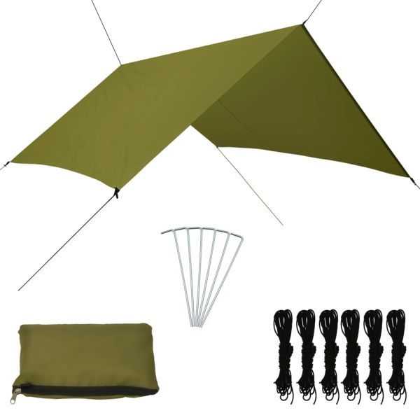Тента за къмпинг, 3x2,85 м, зелена