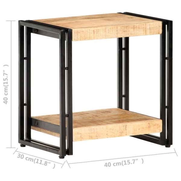 Странична маса 40x30x40 см грубо мангово дърво масив