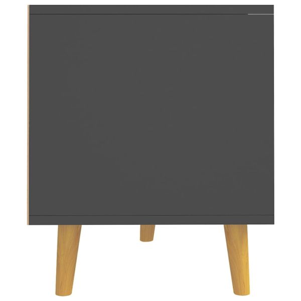 ТВ шкаф, сив, 90x40x48,5 см, инженерно дърво