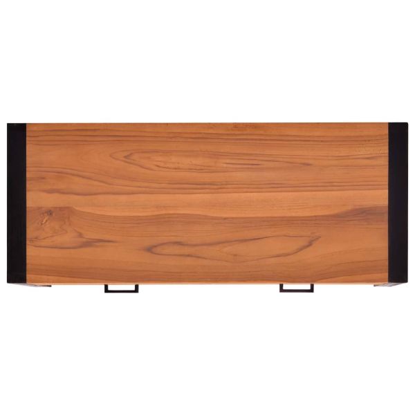 Бюро с 2 чекмеджета, 100x40x75 см, тиково дърво
