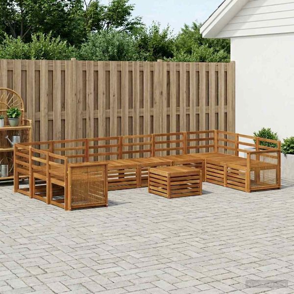 Комплект дивани за открито 8 pcs Натурално