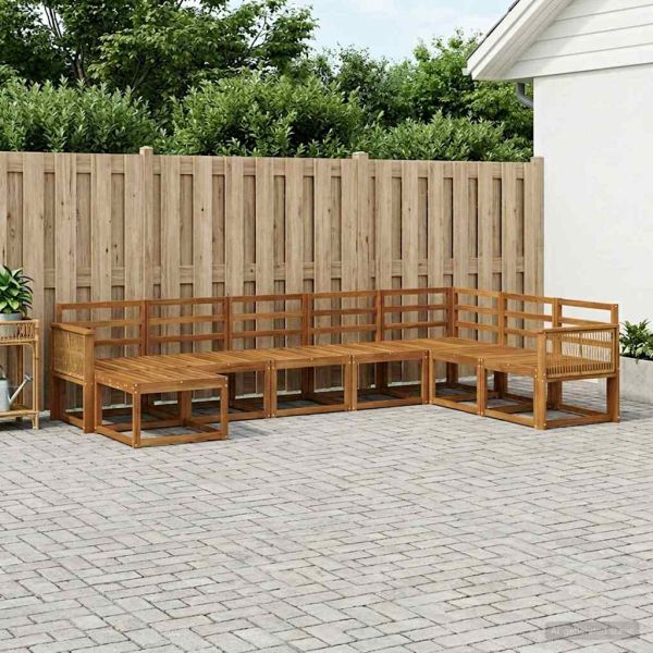 Комплект дивани за открито 8 pcs Натурално