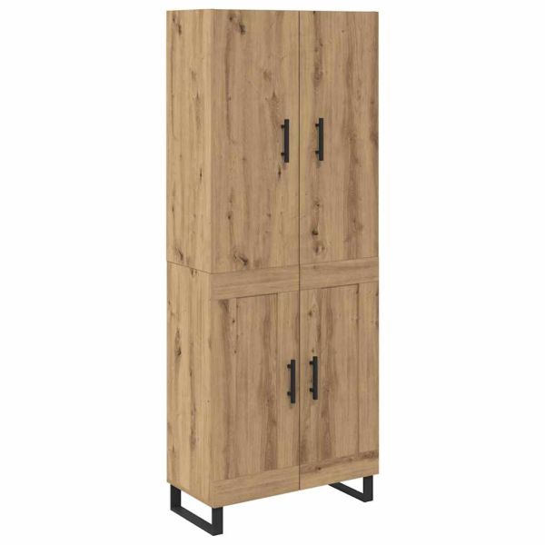 Висок шкаф 2 pcs Дъб 69,5 x 34 x 180 см