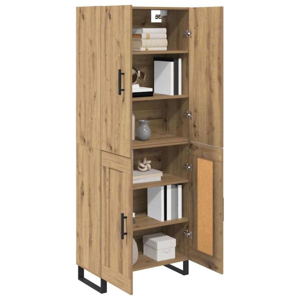 Висок шкаф 2 pcs Дъб 69,5 x 34 x 180 см