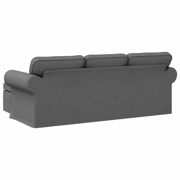 Диван Тъмен сив 215 x 138 x 80 см текстил