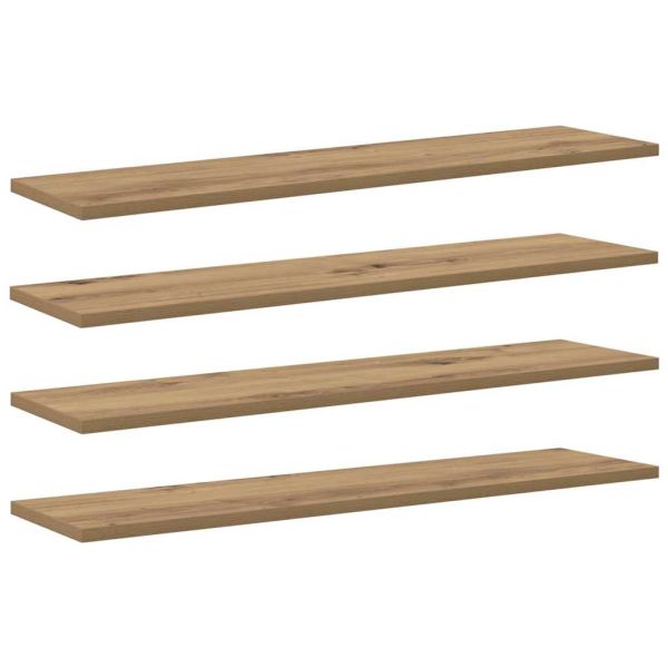 Етажерка Борд 4 pcs Кафяво 80 x 20 x 1,5 cm Инженерно дърво