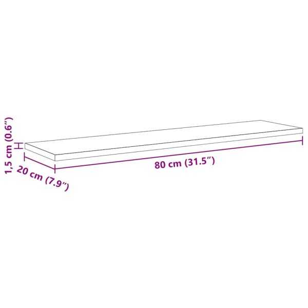 Етажерка Борд 4 pcs Кафяво 80 x 20 x 1,5 cm Инженерно дърво