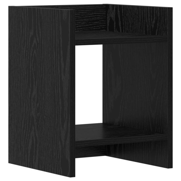 Стойка за растения с рафт 2 pcs Черен Дъб 30 x 30 x 40 cm