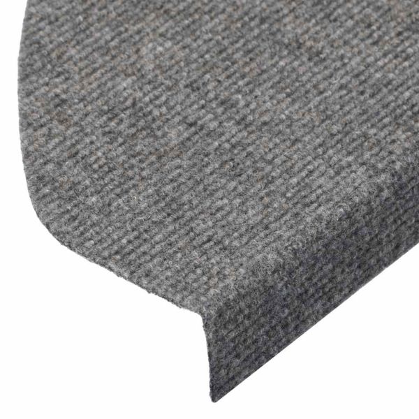 Самозалепващи стелки за стъпала, 15 бр, 65x22,5x3,5 см, сиви