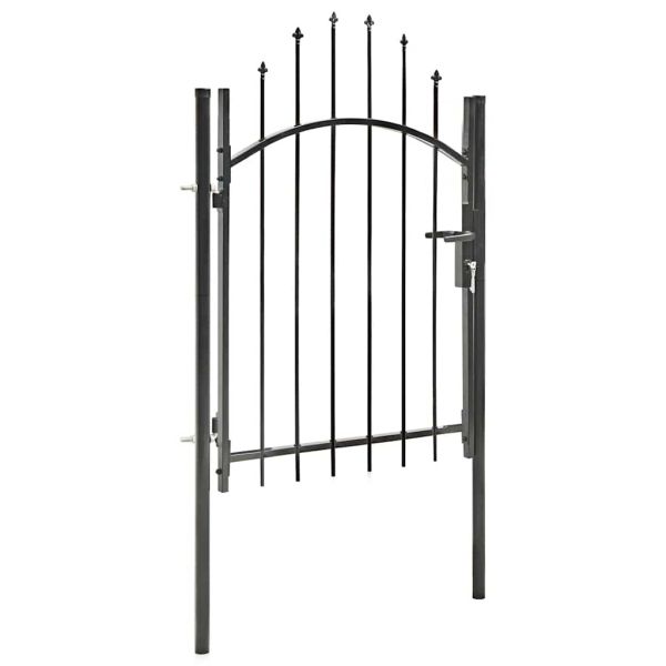 Градинска порта Woerden стомана 1x1,25 м черна