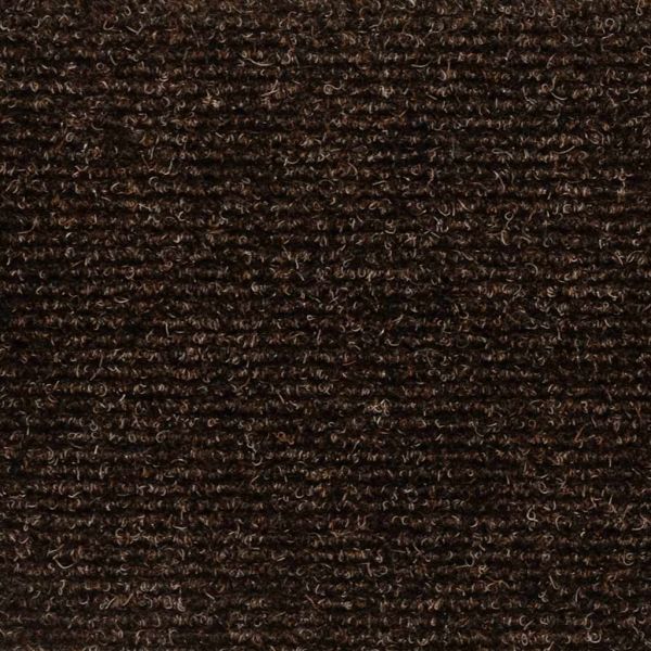 Изтривалки за стълби, самозалепващи се, 5 бр., 56x17x3 см, кафяви, полукръгли
