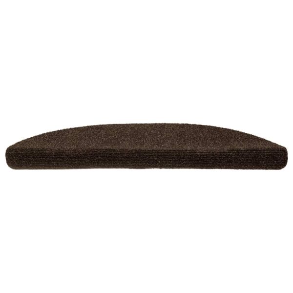 Изтривалки за стълби, самозалепващи се, 10 бр., 56x17x3 см, кафяви, полукръгли