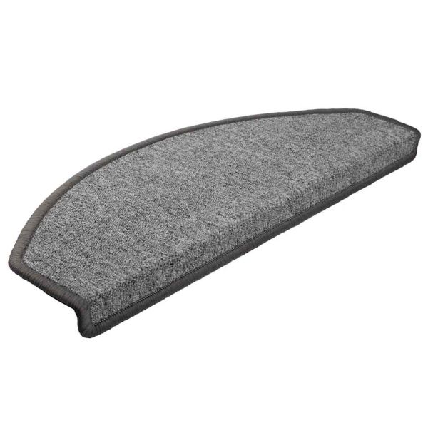 Изтривалки за стълби, 10 бр., 65x24x4 см, тъмносиви, полукръгли, големи