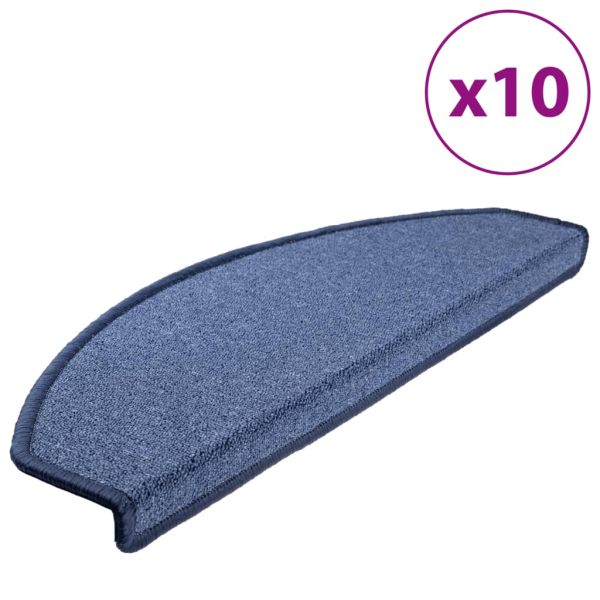 Изтривалки за стълби, 10 бр., 65x24x4 см, сини, полукръгли, големи