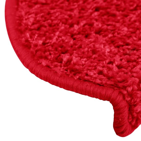Изтривалки за стълби, 10 бр., 65x21x4 см, червени, полукръгли, големи