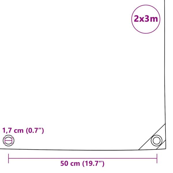 Брезент 650 г/м² 2x3 м черен