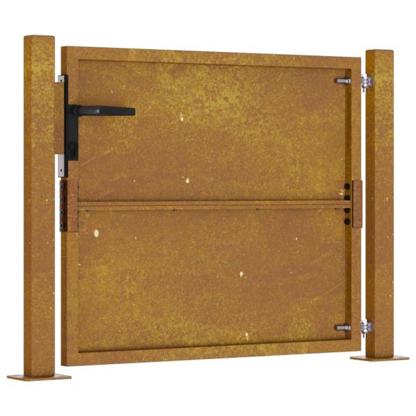 Градинска порта 100x100 см, кортенова стомана