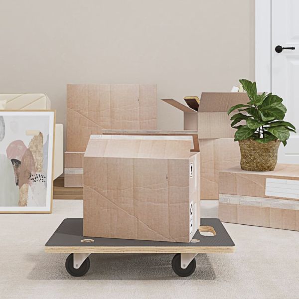 Транспортни колички 2 бр правоъгълни 60x40x11,5 см 250 кг