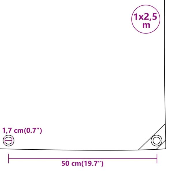 Брезент зелен 1x2,5 м 650 г/м²