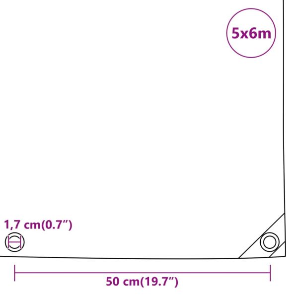 Брезент зелен 5x6 м 650 г/м²
