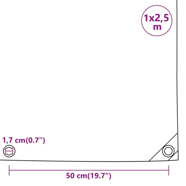 Брезент син 1x2,5 м 650 г/м²