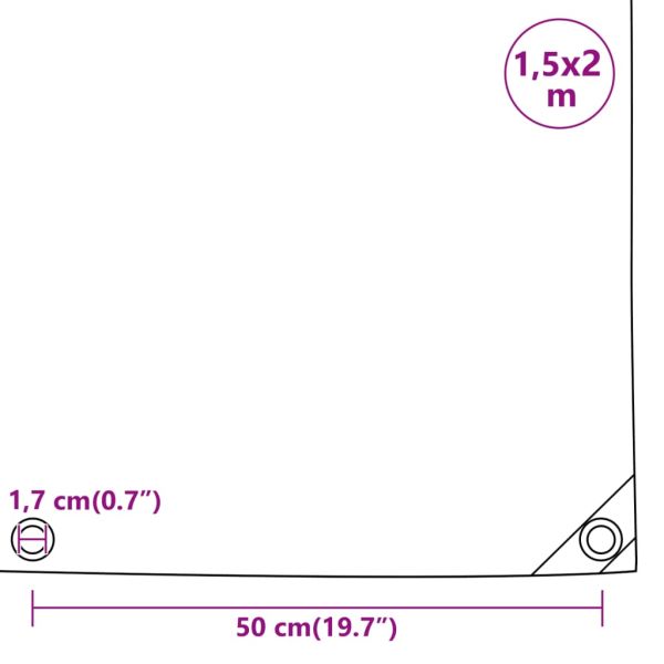 Брезент син 1,5x2 м 650 г/м²