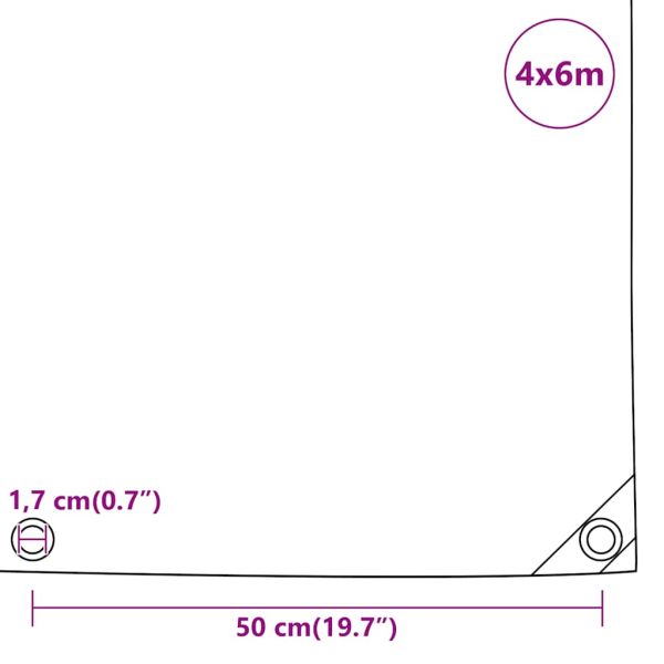 Брезент антрацит 4x6 м 650 г/м²